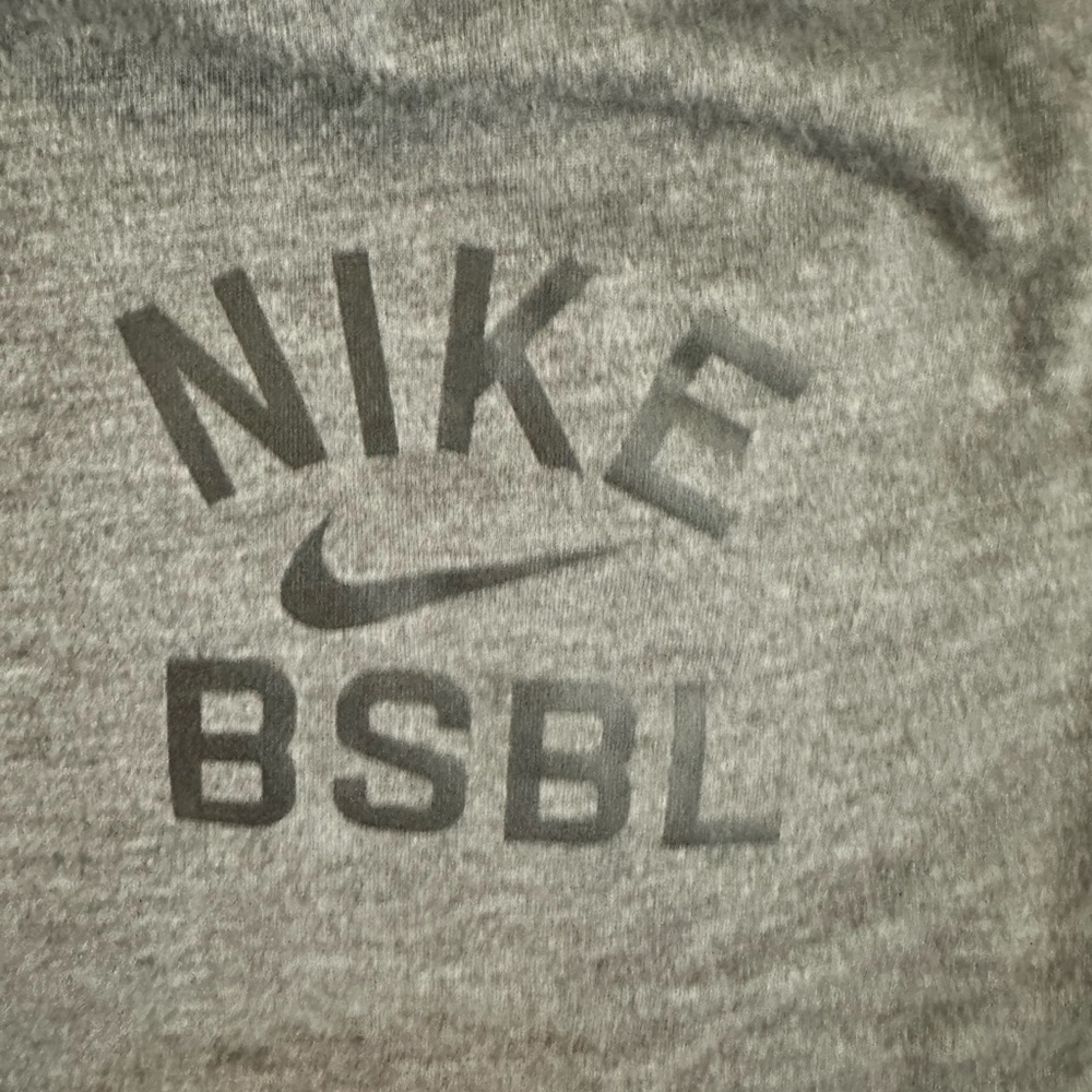 Nike Baseball Dri-Fit  Black and Gray Hoodie Size L. 3/4 sleeves. - Picture 2 of 4